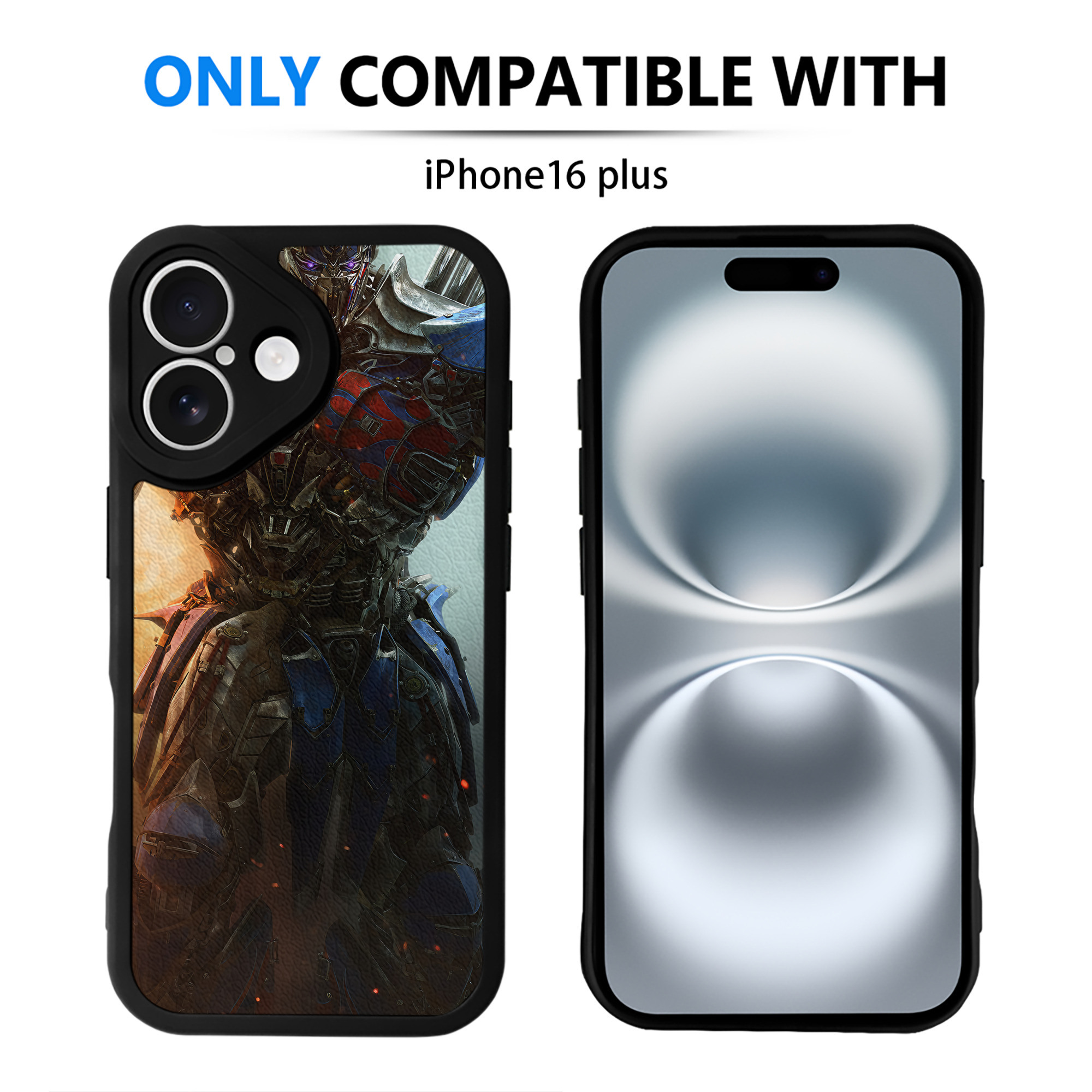 （画像用） Transformers トランスフォーマー 【iPhone 16シリーズ対応】シリコンスマホケース（レザー調） 材質：シリコン